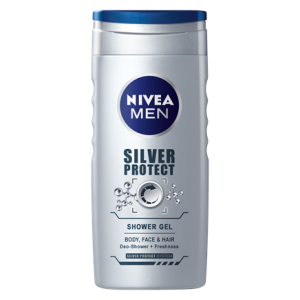 Душ-гел за мъже с антибактериално действие Silver Protect- Nivea MEN